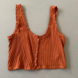 burnt orange urban outfitters tank top